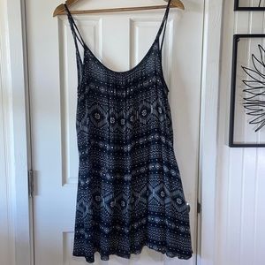 Black open back straps beachy Roxy dress size small